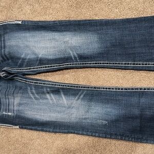 Rock And Roll Cowgirl Low Rise Bootcut Jeans. Size W28xL32